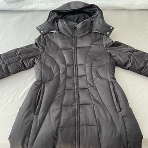 Express long down puffer jacket
